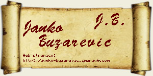 Janko Buzarević vizit kartica